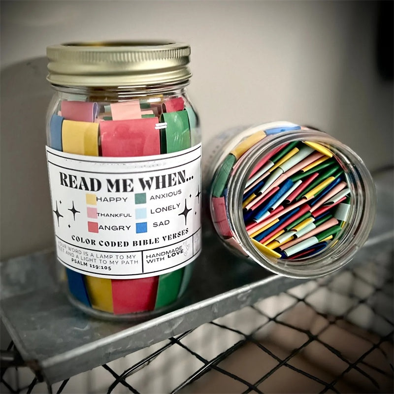 Orthodox Light Scripture Jar with colour-coded Bible verses